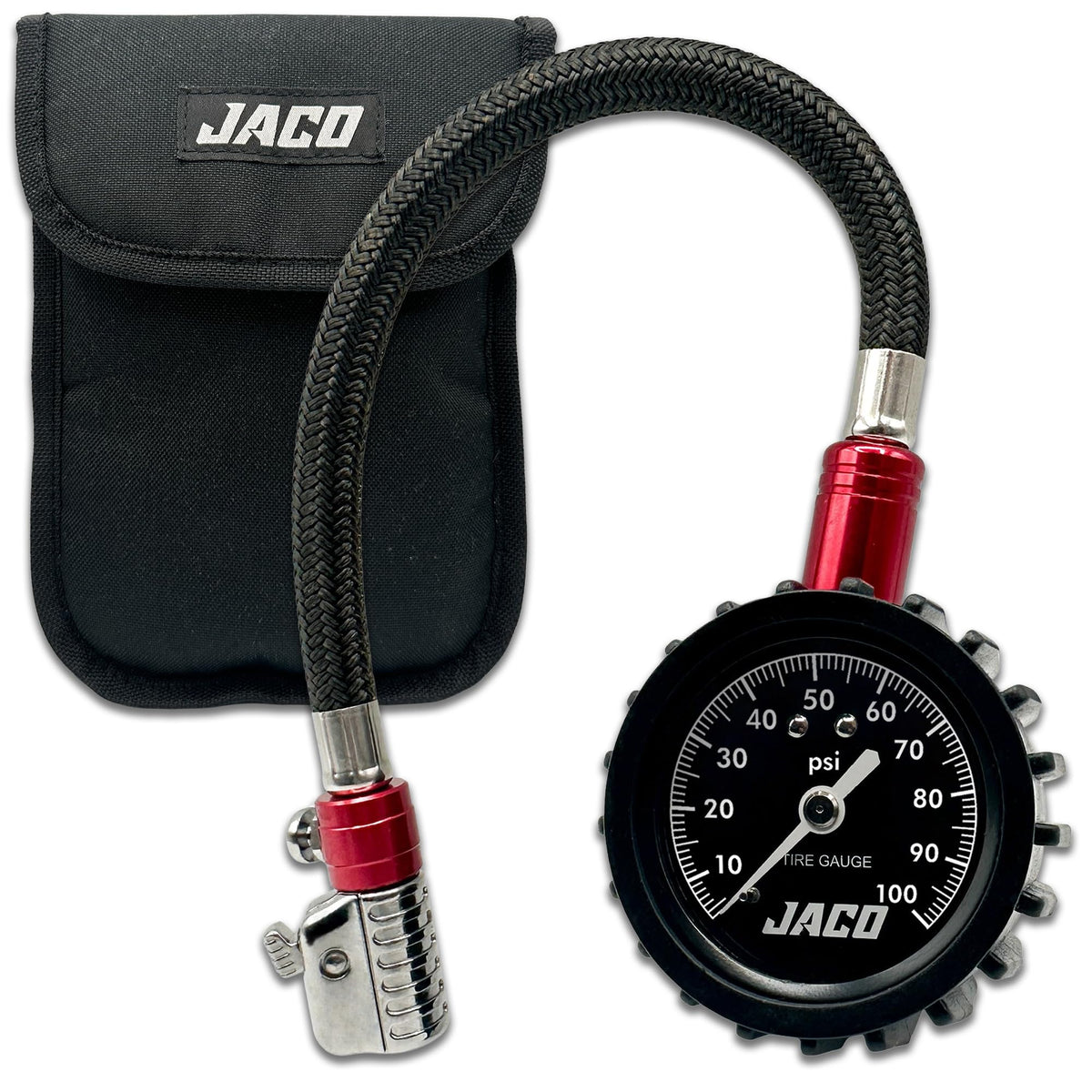JACO ElitePro-X Tire Pressure Gauge with Lightning Chuck (100 PSI)