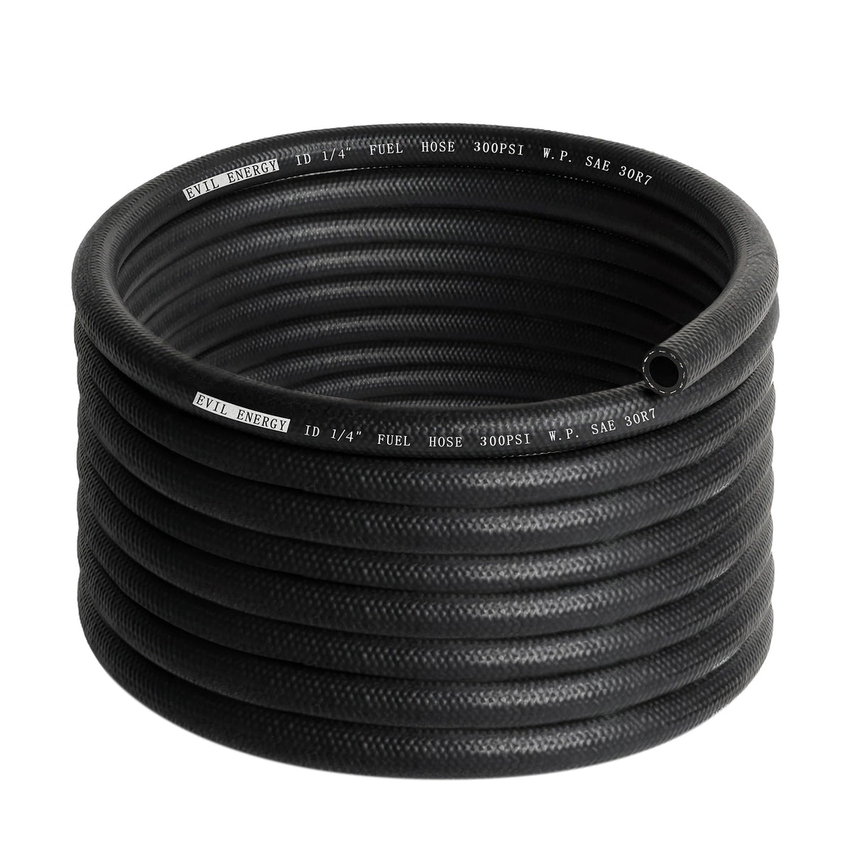 EVIL ENERGY 1/4 Fuel Hose Line Push Lock SAE 30R7 NBR 20FT 300PSI