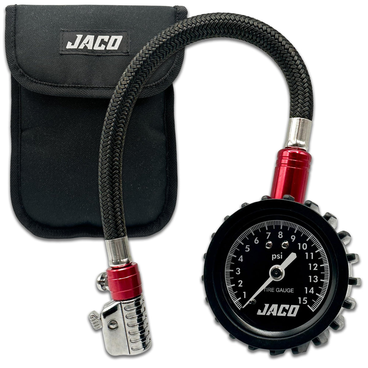 JACO ElitePro-X Low Pressure Tire Gauge with Lightning Chuck (0-15 PSI)